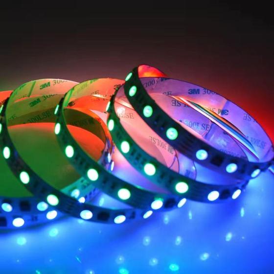 Factory Custom 5050 LED Strip Light DC12V WW/RGB Flexible LED Strip IP20/65/67/68 Waterproof RGB Lig