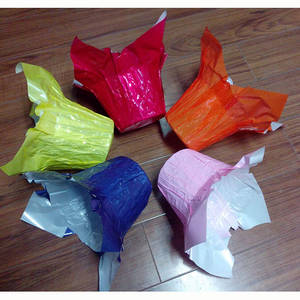 Wholesale coloured paper sheets: Plastic Flower Pot Cover / Flower Wrapping Sleeves