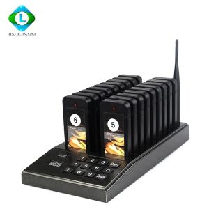 Wholesale hand cues: 433.92MHz High Sensitivity 999-channel Restaurant Pager Wireless Coaster Pager with 18 Pagers