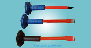 Wholesale powder coatings: Cold Chisel with Two Layer Rubber Handle