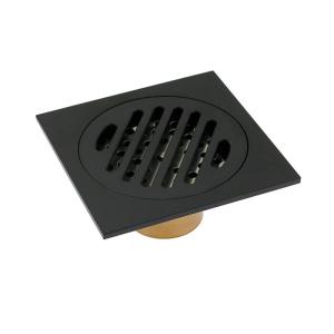 Wholesale bellow cover: Square Stainless Steel Floor Drain with Removable Cover Grate and Hair Strainer