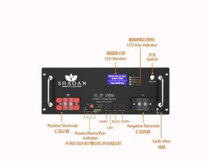 Wholesale quality standard: SHAOAN 48v 51.2v 100AH 200AH Household Solar Lithium Battery