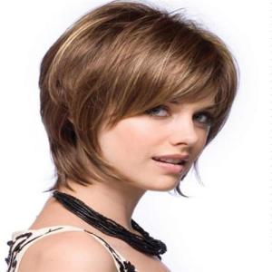 Wholesale hairdressing: 2021 Hot Style Wig European and American Ladies Fashion Lifelike High-temperature Silk Short Micro-c