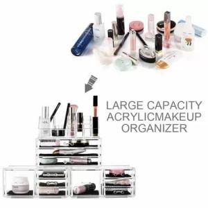 Wholesale customize lipstick case: OEM ODM Large Acrylic Display Box Cosmetic Storage Box Organizer 4 Pieces Set