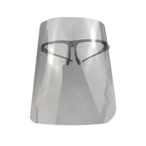 Wholesale protection shield: Facial Protection 26*27cm Transparent Face Shield with Glasses Frame CE0161