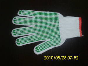 Wholesale pvc leather: PVC Dotted Cotton Glove
