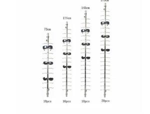 Wholesale retail shop racks: Wall Mounted Lockable Aluminum Eyewear Display Racks Sunglasses Display Rods for Retail Shop
