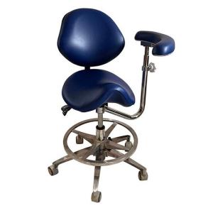Wholesale aluminum plate: Dental Saddle Assistant Chair Upholstered with PU Leather