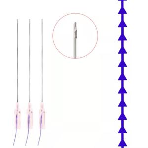 Wholesale hilos pdo faciales: Medical Spa Facial Lifting Barbed Hilos Tensores 100mm Fish Bone 18G Blunt W Cog Pdo Molding Thread