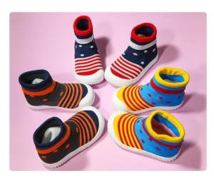 Wholesale rubber fabric: Kids 3D Animal  Flying Knit Fabric Sock Shoe Rubber Shoes Casual Toddler Shoe