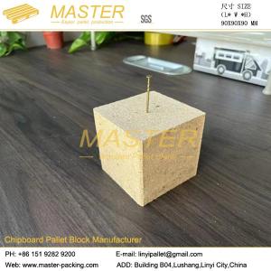 Wholesale wooden pallet: Wood Chip Blocks for Free Fumigation Wooden Pallet Feet 90*90*90mm