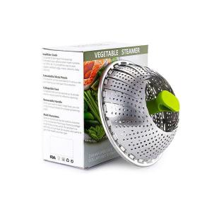 Wholesale basket: Food Grade Expandable Vegetable Steamer Basket Pot Stainless Steel Steamer