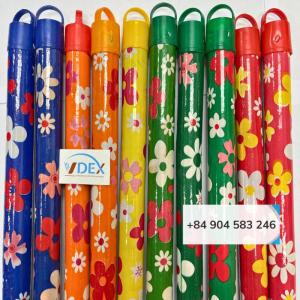 Wholesale cheap price: Cheap Price 2.2x120cm Cleaning Flower PVC Covered Eucalyptus Wooden Broom Stick