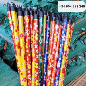 Wholesale nature broom: Household High Quality PVC Covered Eucalyptus Wooden Broom Stick Cleaning Floor
