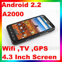 A2000 4.3 Inch GPS TV Wifi Android 2.2 Smart Mobile Phone 