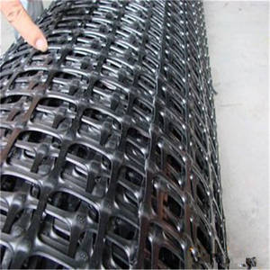 Wholesale grass mat: 1-6 Meter Width Black Color PP Biaxial Geogrids for Slope Stabilization