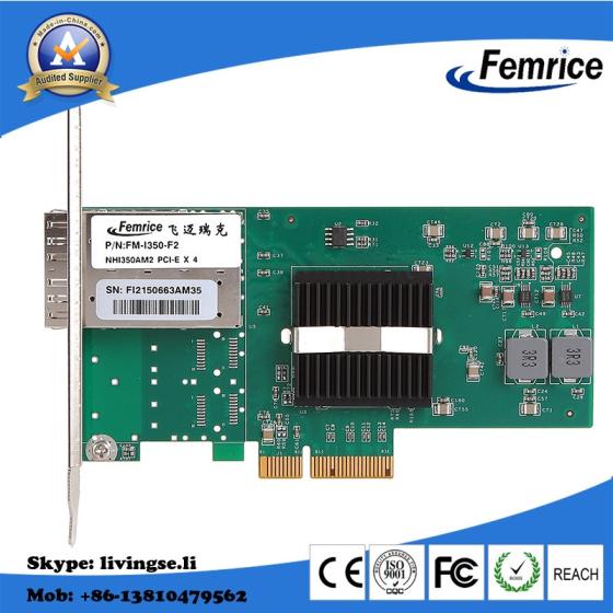 Intel I350 Chip 1000Mbps Quad Port SFP Slot PCI Express X4 Server