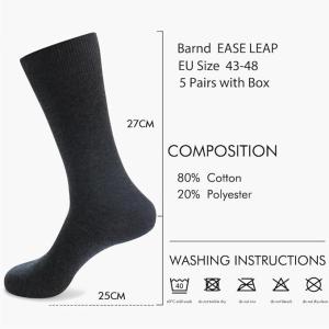 Wholesale dress socks: EASE LEAP 5/10 Pairs Mens Dress Socks Comfortable Cotton Crew Sock Calf High Breathable Formal Socks