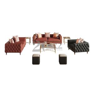 Wholesale sectional sofas: Fabic Modern Design Furniture Livng Room Set Velvet Fabric Sectional Sofa & Couch Lounge