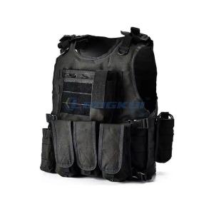 Wholesale bulletproof kevlar fabric: OEM NIJ IIIA Wholesale Bulletproof Vest Molle System Fit with Armor Plate