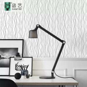 Wholesale soap box: 0.45m*10m PVC Waterproof Wallpaper Modern Contact Paper White Stripe Wallpaper