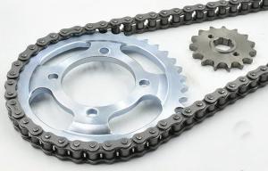 Wholesale chains part: Motorcycle Parts Motorcycle Trasmission Kit Front Rear Sprockets Chain Set CGL125 WY125 WY150 FXD125