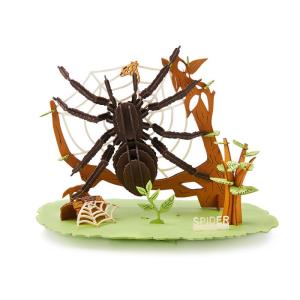 Wholesale promotional gifts: Promotional Gifts Kids Toy 3D Paper Puzzle DIY Spider Model Scene with Great Details