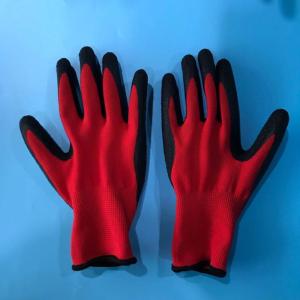 Wholesale latex coated gloves: Latex Coated Industrial Safety Rubber Hand Protective Working Gloves
