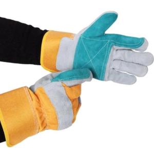 Wholesale synthetic leather for gloves: Industrial Cowhide Leather Working Gloves