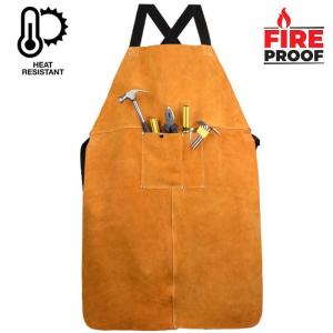 Wholesale fitness waist: Flame Resistant Heat Insulated Cowhide Welding Apron