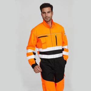 Wholesale flame resistance anti-static: Flame Retardant Workwear Workers Reflective Safety High Visibility Clothing Hi Vis Coverall