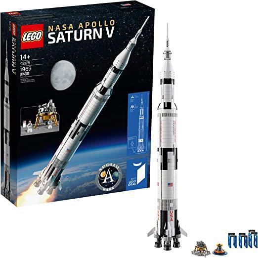 LEGO Ideas NASA Apollo Saturn V 92176 Outer Space Model Rocket for Kids ...