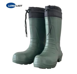 Wholesale rubber fabric: EVA Boots LR-E1 Green with Collar