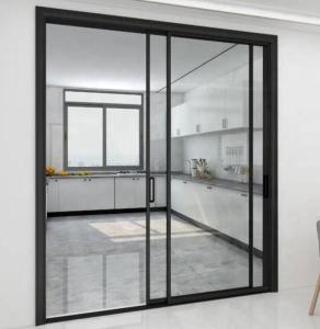 Wholesale double glass low e window: Customized Size Slim Aluminum Frame Sliding Door Fashion Design Narrow Edge Sliding  Door