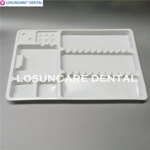 Wholesale dental instrumente trays: Dental Disposable Plastic Pallets Tray Segregated Placed Small and Large Dental Instruments Tray