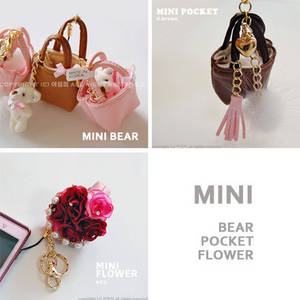 Wholesale accessories: MINI PHONE STRAP - BEAR POCKET FLOWER/ Bag Accessories