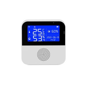 Wholesale smart meter: Tuya Smart WiFi BLE Temperature and Humidity Sensor Humidity Meter with Alarm Speaker