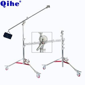 Wholesale professional tripod: Two Functions Heavy Duty Stainless Steel Light Stand,Dual Use Stainless Stand with Boom Arm