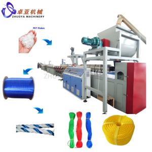 Wholesale pp rope making machine: Recycled PET Flakes Rope/Twine/String Filament Yarn Extruder and Rope Twisting Machine