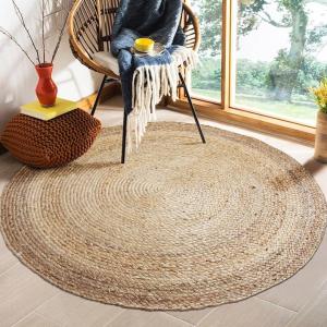 Wholesale flooring: CUSTOM Round Brown Woven Jute Rug | Straw Floor Mats Rugs | Handmade Round Bedroom Area Mat | Straw