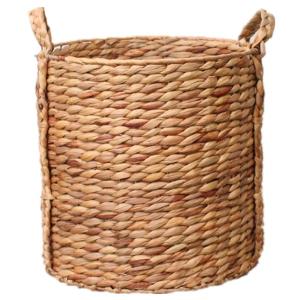 Wholesale food storage container: The Set of 3 Wicker Basket with 2 Handles, Water Hyacinth Basket, Decorative Wicker Basket, Farm Hou