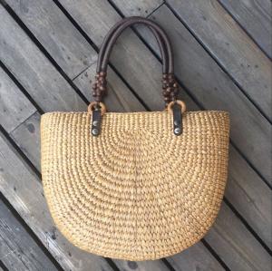 Wholesale handmade bag: Women's Retro Simple Watergrass Woven Handbag/ Beach Summer Straw Bag/Bohemian Tote Bag/Woman's Vaca