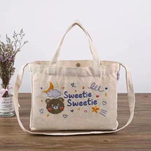 Wholesale Bag & Luggage Agents: High Quality Custom Large Eco Canvas Bag Cotton Bag Canvas Tote Bags with Pockets