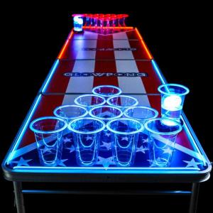 Wholesale a: Portable Beer Pong Table KLBeer Pong Table Illuminated LED Illuminated Foldable Cool Beer Pong Table