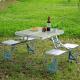 Outdoor Suitcase Folding Table and Chairs Set Aluminium Picnic Table with 4 Chairs