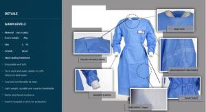 Wholesale Protective Disposable Clothing: isolation Gown