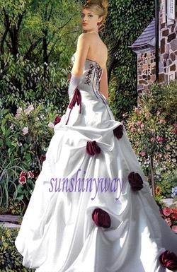 Glamorous White With Burgurdy Or Light Sky Blue Beaded And Rushed