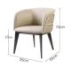 Italian Minimalist Modern Hotel Furniture Genuine Leather Metal Dining Chair