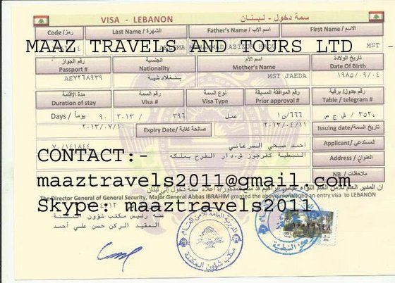 lebanon travel agency visa