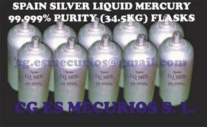 Wholesale pure liquid mercury: Pure Virgin Silver Liquid Mercury 99.99%